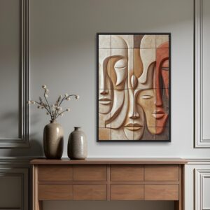 Quadro Faces Abstratas