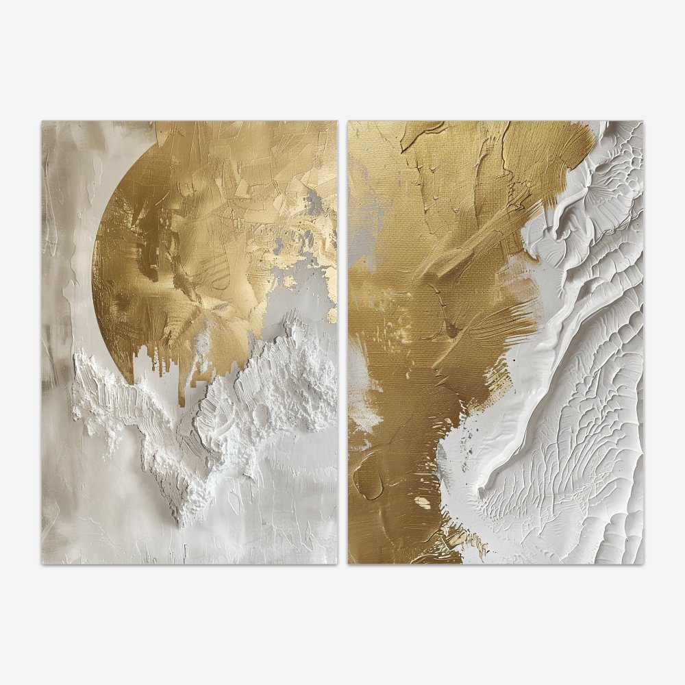 Quadro Golden Textures kit 2 telas - Imagem 3