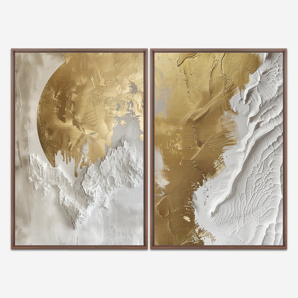 Quadro Golden Textures kit 2 telas - Imagem 5