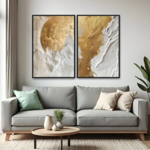 Quadro Golden Textures kit 2 telas