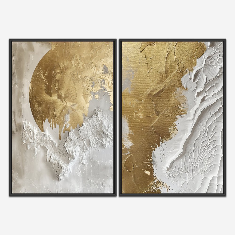 Quadro Golden Textures kit 2 telas - Imagem 2