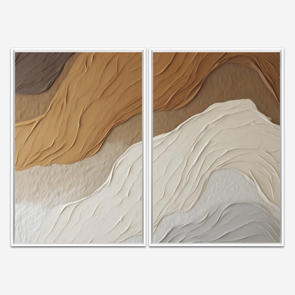 Quadro Textura 3D Soft kit 2 telas - Imagem 4