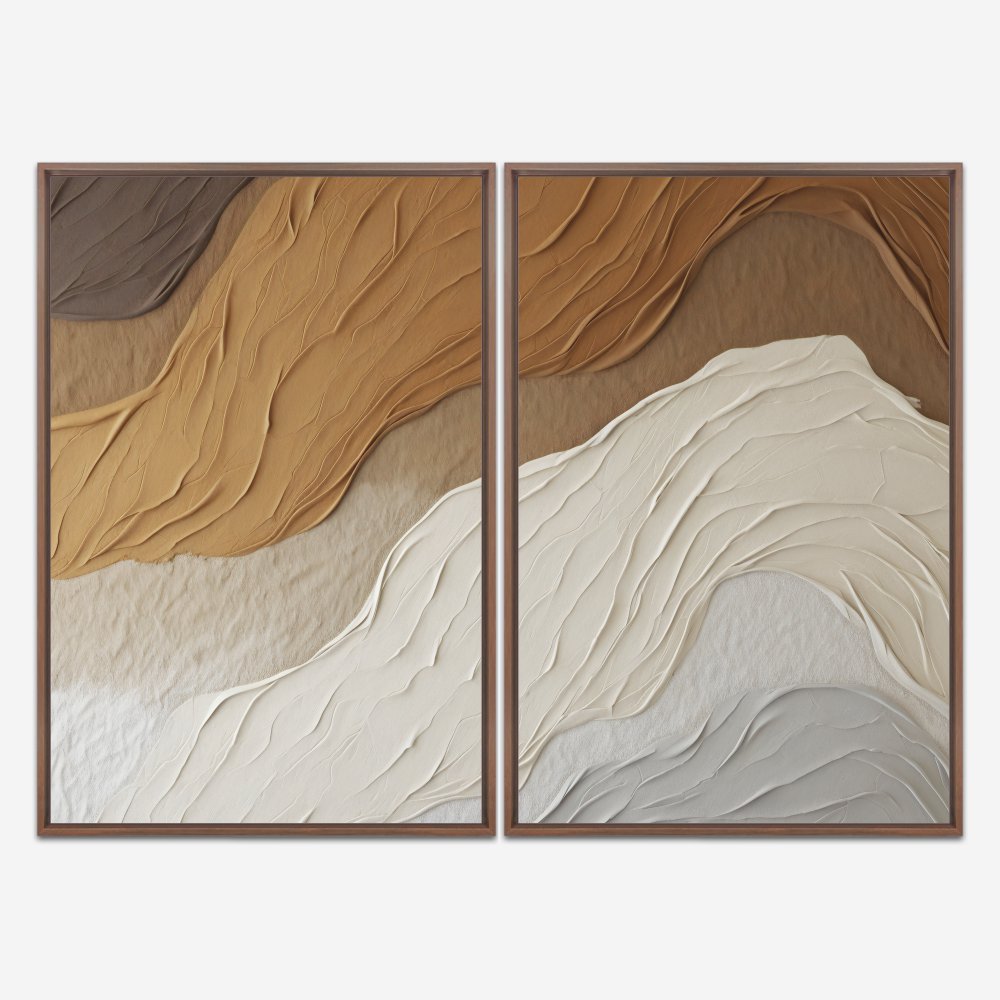 Quadro Textura 3D Soft kit 2 telas - Imagem 5