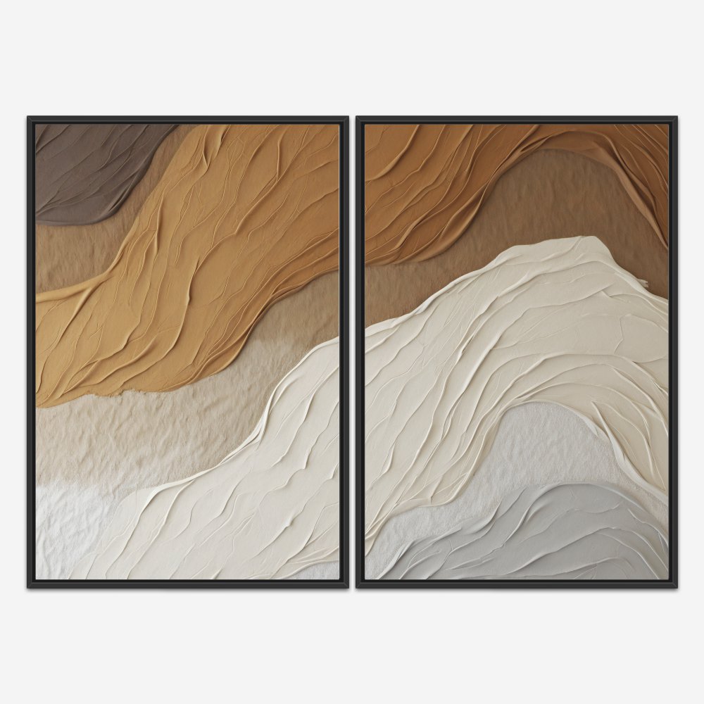 Quadro Textura 3D Soft kit 2 telas - Imagem 2