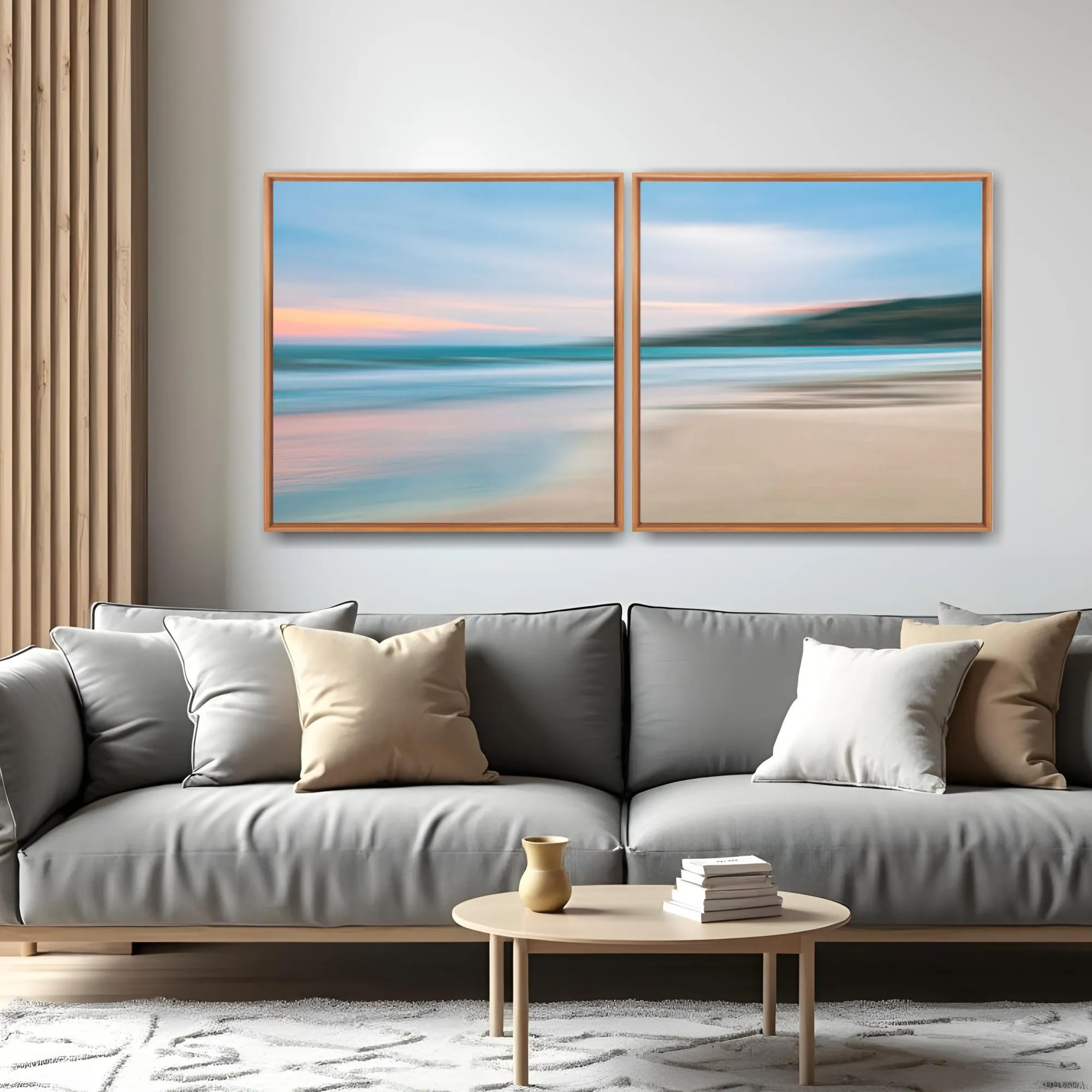 Quadro Abstrato Garopaba 1 por Ale Gazola kit duas telas