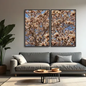 Quadro Florada Ipê-branco 8 por Ale Gazola kit duas telas