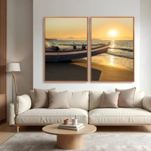 Quadro Floripa Cachoeira do Bom Jesus 2 por Ale Gazola kit duas telas