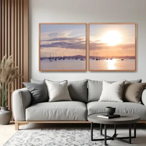 Quadro Floripa Entardecer 1 por Ale Gazola kit duas telas