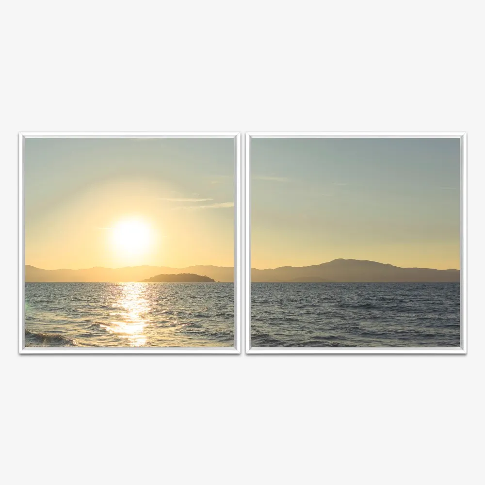 Quadro Floripa Pôr do Sol 1 por Ale Gazola kit duas telas - Imagem 4