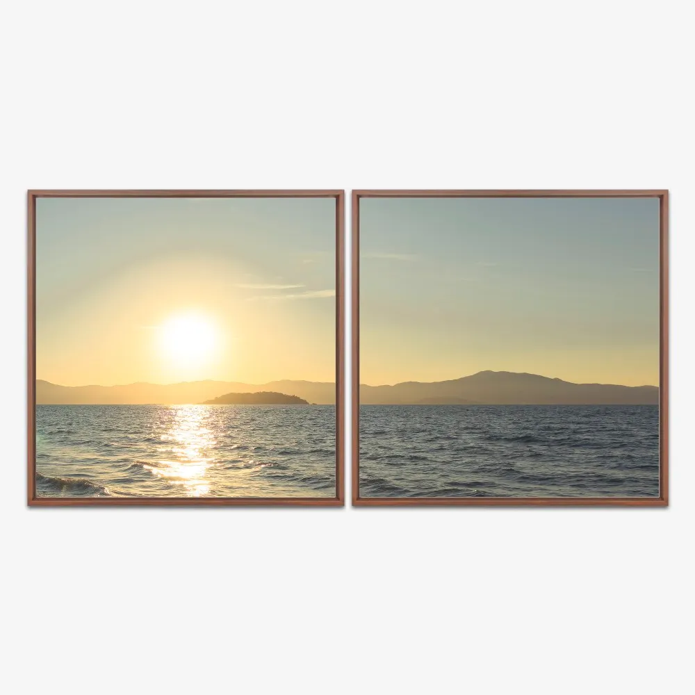 Quadro Floripa Pôr do Sol 1 por Ale Gazola kit duas telas - Imagem 5