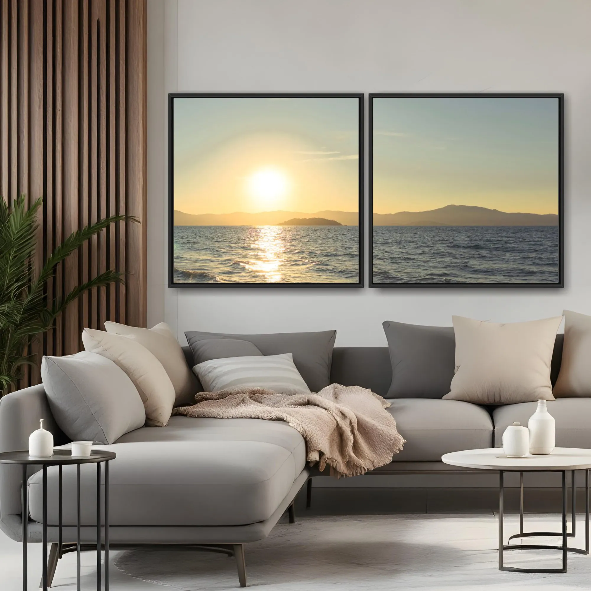 Quadro Floripa Pôr do Sol 1 por Ale Gazola kit duas telas