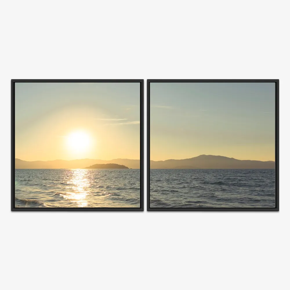 Quadro Floripa Pôr do Sol 1 por Ale Gazola kit duas telas - Imagem 3