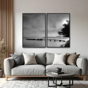 Quadro Floripa Sambaqui 2 por Ale Gazola kit duas telas