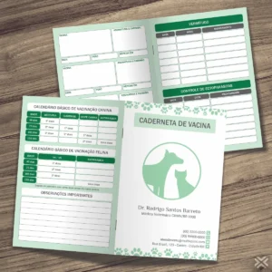 Carteira Vacinação Passaporte 10x15cm 8 Páginas 3004