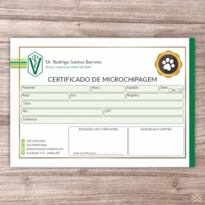 Certificado de Microchip Pet 3001