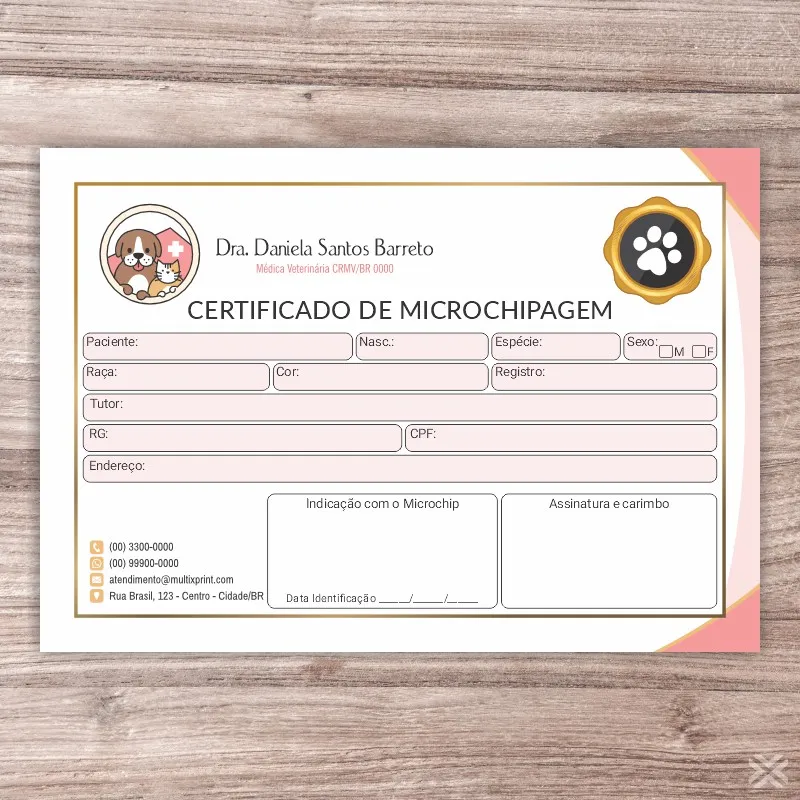 Certificado de Microchip Pet 3002