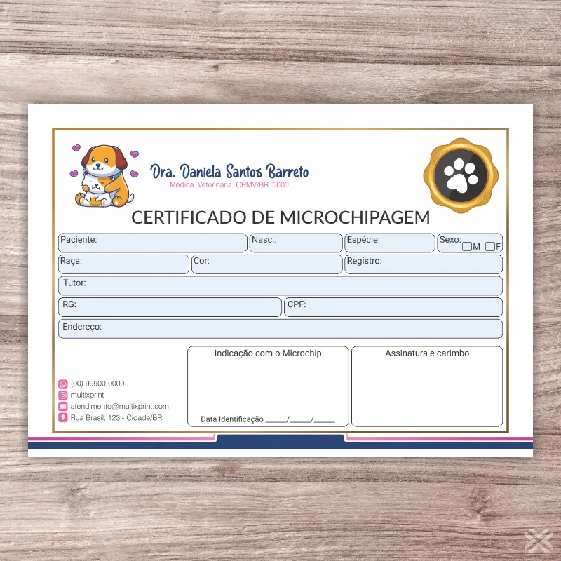 Certificado de Microchip Pet 30108