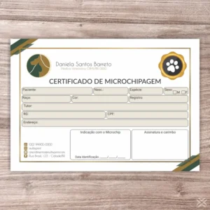 Certificado de Microchip Pet 30129