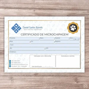 Certificado de Microchip Pet 3013