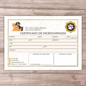 Certificado de Microchip Pet 3017