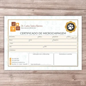 Certificado de Microchip Pet 3034