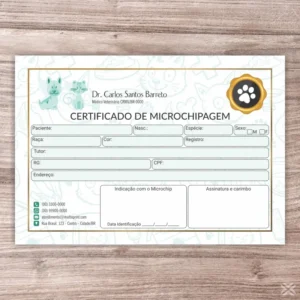 Certificado de Microchip Pet 3043