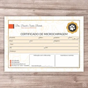 Certificado de Microchip Pet 3065