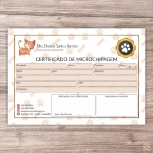 Certificado de Microchip Pet 3072