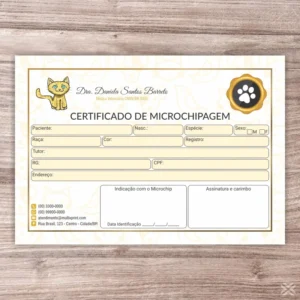 Certificado de Microchip Pet 3074