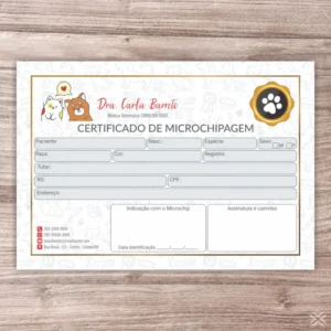 Certificado de Microchip Pet 3094