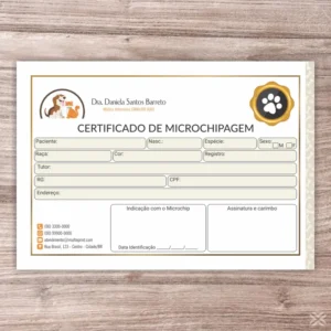 Certificado de Microchip Pet 3096