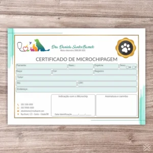 Certificado de Microchip Pet 3098
