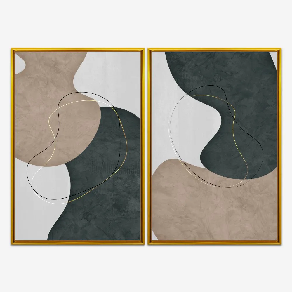 Quadro Abstrato Orgânico Textura kit duas telas - Imagem 7