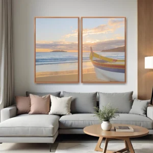Quadro Barco Ingleses Floripa por Ale Gazola kit duas telas