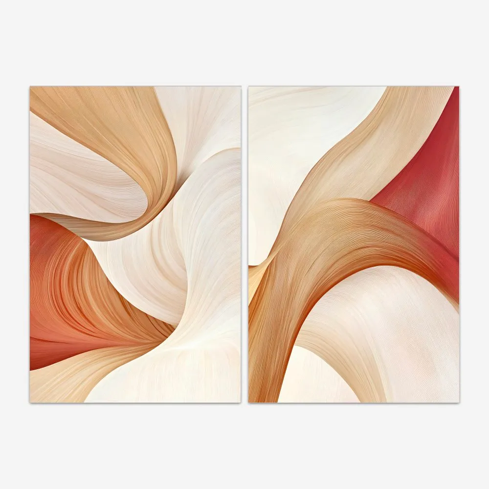 Quadro Winding Curves kit duas telas - Imagem 2