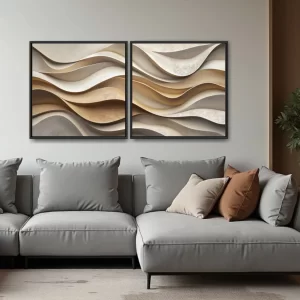 Quadro Winding Effect Spots kit duas telas