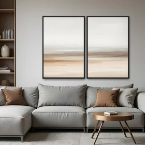 Quadro Calm Neutral Tones kit duas telas