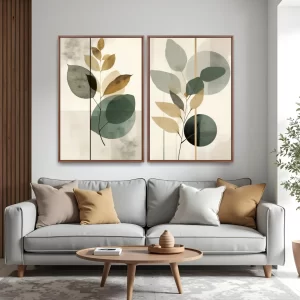 Quadro Galhos Orgânicos kit duas telas