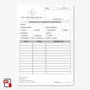 Controle de Sessões Fisioterapeuta Digital