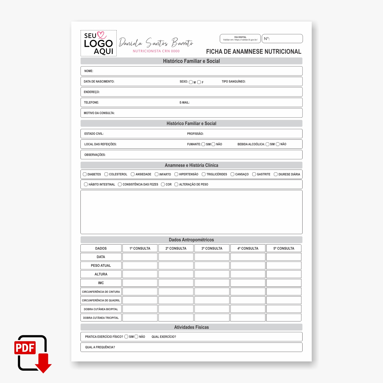 Ficha Anamnese Nutricionista Digital - Imagem 3