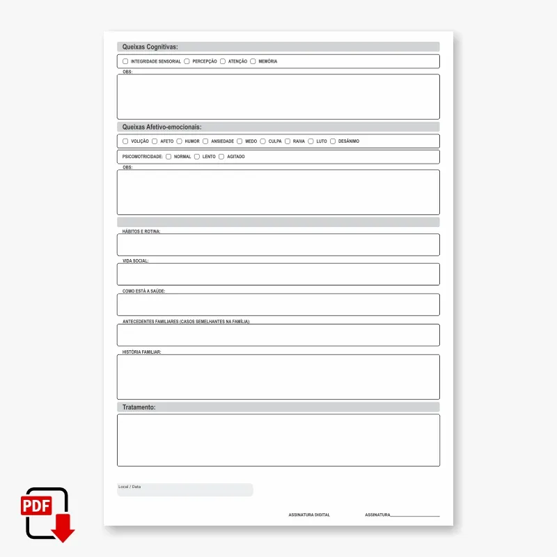 Ficha Anamnese Psicólogo Digital - Imagem 4