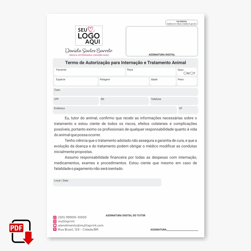 Termo Internação Veterinário Digital - Imagem 2