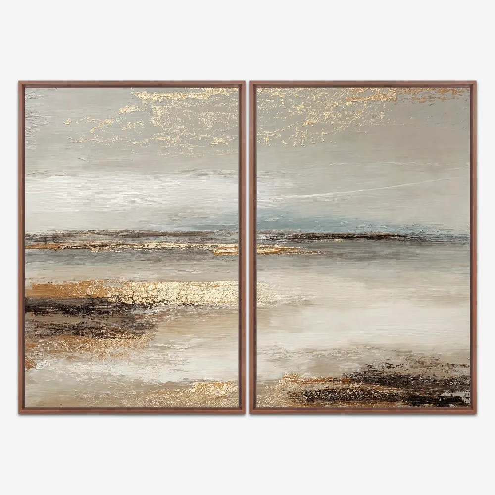 Quadro Charming Golden kit duas telas - Imagem 5