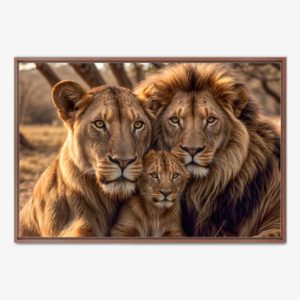 Quadro Família de Leões e Filho Único - Imagem 5