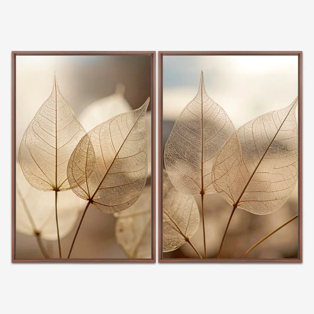 Quadro Translucent Leaves kit duas telas - Imagem 5