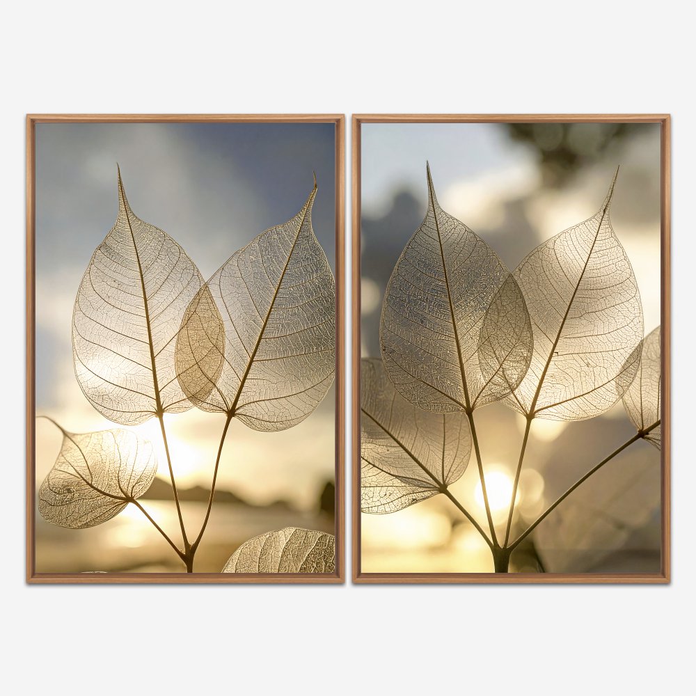 Quadro Transparent Leaves kit duas telas - Imagem 6