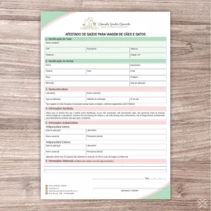 Atestado para Viagem Veterinário 30146
